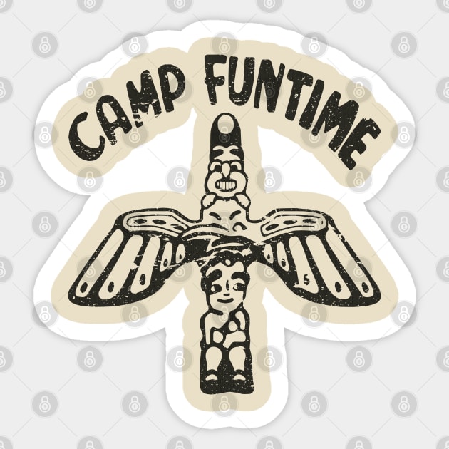 Camp Funtime 1977 Dark - Retro Vintage Aesthetic - Sticker | TeePublic